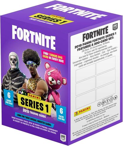 Panini Fortnite Series 1 Trading Cards - Blaster Box, 37 Trading Cards, Includes a Epic Card with Impressive Optical Effects in Saudi Arabia