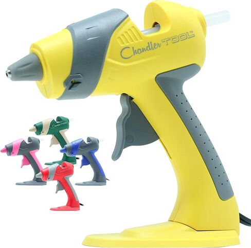 Mini Hot Glue Gun Kit - 25W Small Size Stand up High Temp Hot Melt GlueGun Set with 10 Mini Glue Gun Sticks for Glue Gun, Fine Tip Adhesive Silicone Glue Gun, Craft HotGlueGun by Chandler Tool (Pink) in Kuwait