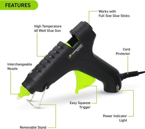 H-270 Essentials Series 40 Watt Full Size High Temperature Hot Glue Gun (Pack of 2) in Saudi Arabia