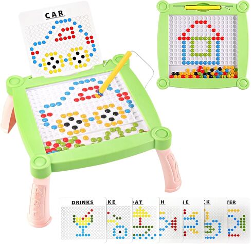 rsepd لوحة النقاط المغناطيسية للأطفال الذين تتراوح أعمارهم بين 4-8، لوحة الرسم المغناطيسي السائبة للأطفال الصغار، مشروع مونتيسوري الإبداعية لوحات النقاط المغناطيسية الكبيرة الألعاب الفنية، لوحة الرسم الخرز اللوحة الحسية in Kuwait