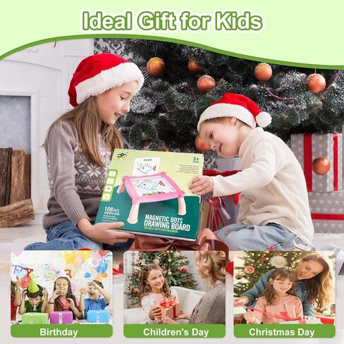 rsepd لوحة النقاط المغناطيسية للأطفال الذين تتراوح أعمارهم بين 4-8، لوحة الرسم المغناطيسي السائبة للأطفال الصغار، مشروع مونتيسوري الإبداعية لوحات النقاط المغناطيسية الكبيرة الألعاب الفنية، لوحة الرسم الخرز اللوحة الحسية in Kuwait
