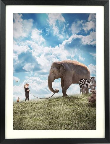 LTYHHK 16 x 20 Diamond Painting Picture Frames 40x50cm Diamond Art Frame , Display Pictures14x18 Inch/ 35x45 cm with Mat or 16x20 Inch/40x50 cm Without Mat, Wall Diamond Embroidery Photo Frame Solid Wood Black (LMK005) in Saudi Arabia
