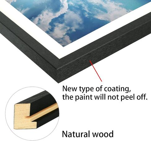 LTYHHK 16 x 20 Diamond Painting Picture Frames 40x50cm Diamond Art Frame , Display Pictures14x18 Inch/ 35x45 cm with Mat or 16x20 Inch/40x50 cm Without Mat, Wall Diamond Embroidery Photo Frame Solid Wood Black (LMK005) in Saudi Arabia