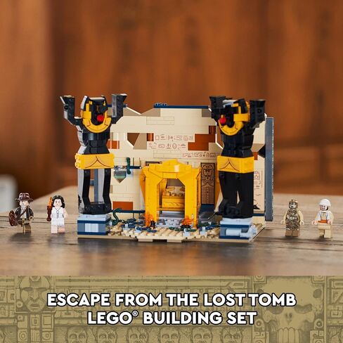 LEGO Indiana Jones Escape from The Lost Tomb 77013 Building Toy, Featuring a Mummy and an Indiana Jones Minifigure from Raiders of The Lost Ark Movie, Gift Idea for Kids Ages 8+ in Saudi Arabia