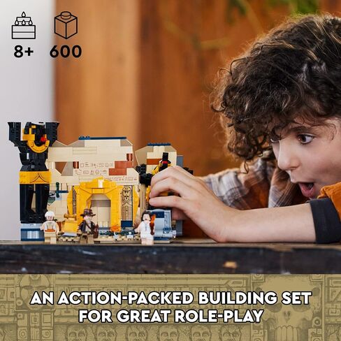 LEGO Indiana Jones Escape from The Lost Tomb 77013 Building Toy, Featuring a Mummy and an Indiana Jones Minifigure from Raiders of The Lost Ark Movie, Gift Idea for Kids Ages 8+ in Saudi Arabia