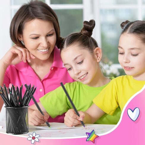 YGAOHF 18 Pack Rainbow Colored Pencils, 7 Color in 1 Rainbow Pencils for Kids, Colorful Wooden Pencils Bulk Art Supplies for Adults Drawing, Coloring, Sketching in Saudi Arabia
