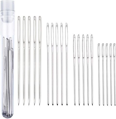 Large Eye Blunt Sewing Needles - 20 Pcs Tapestry Stainless Steel Knitting Needles Size 16, 18, 20, 22 for Crochet and Other Projects in Kuwait