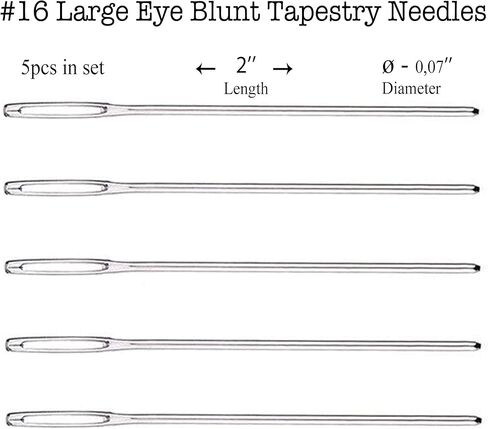 Large Eye Blunt Sewing Needles - 20 Pcs Tapestry Stainless Steel Knitting Needles Size 16, 18, 20, 22 for Crochet and Other Projects in Kuwait