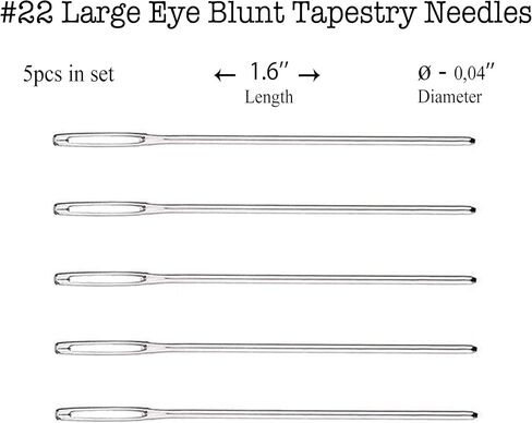Large Eye Blunt Sewing Needles - 20 Pcs Tapestry Stainless Steel Knitting Needles Size 16, 18, 20, 22 for Crochet and Other Projects in Kuwait