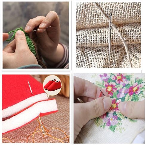 Large Eye Blunt Sewing Needles - 20 Pcs Tapestry Stainless Steel Knitting Needles Size 16, 18, 20, 22 for Crochet and Other Projects in Kuwait