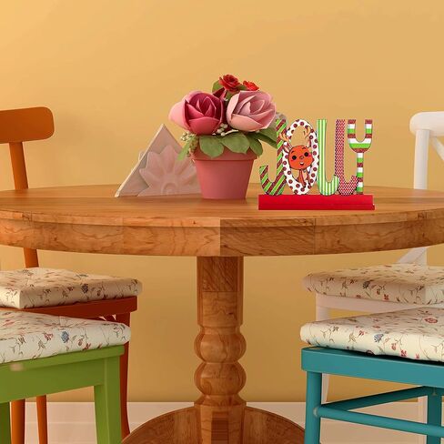 6 قطع ديكور طاولة عيد الميلاد الخشبية ديكور قطعة مركزية للمكتب والمنزل in Kuwait