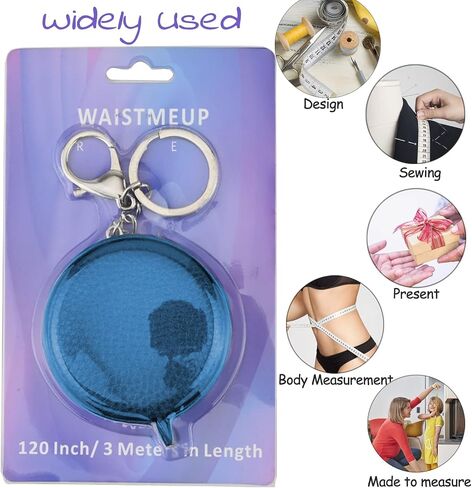 Tape Measure Measuring Tape for Body Tailor Cloth Fabric Sewing Knitting Craft Weight Loss Measurements Retractable 60-inch 1.5 Meter Push Button Dual Sided Tape Measure in Kuwait