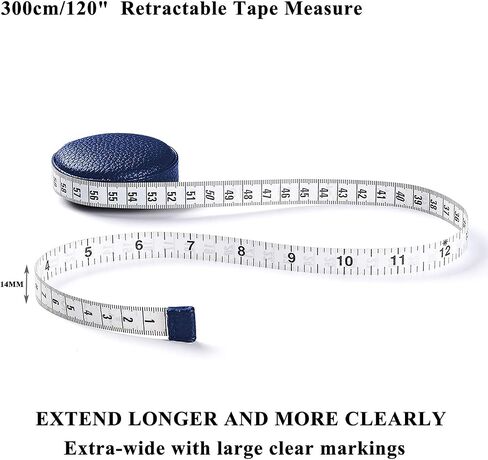 Tape Measure Measuring Tape for Body Tailor Cloth Fabric Sewing Knitting Craft Weight Loss Measurements Retractable 60-inch 1.5 Meter Push Button Dual Sided Tape Measure in Kuwait