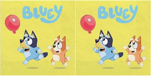 Amscan Bluey Luncheon Napkins - 6 1/2' x 6 1/2' | Multicolor | 16 Pcs. (Pack of 2) in Saudi Arabia