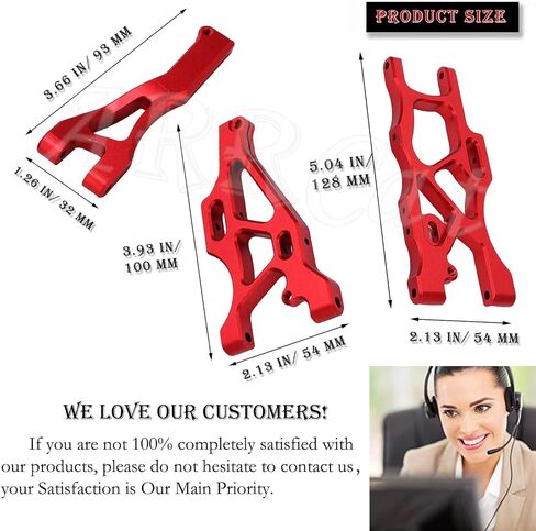 تعليق أمامي وخلفي أذرع لـ Arrma 1/7 Mojave 6S BLX، ARRCat RC ترقيات جزء القفزات، 6 قطع من الألومنيوم مجموعة ذراع التأرجح السفلي العلوي لـ Arrma 1/7 Mojave 6S BLX، أزرق in Kuwait