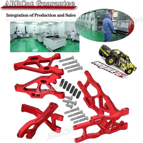 تعليق أمامي وخلفي أذرع لـ Arrma 1/7 Mojave 6S BLX، ARRCat RC ترقيات جزء القفزات، 6 قطع من الألومنيوم مجموعة ذراع التأرجح السفلي العلوي لـ Arrma 1/7 Mojave 6S BLX، أزرق in Kuwait