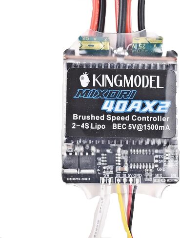KINGMODEL 40AX2 Dual Way Bidirectional Brushed Electric Speed Controller Mixed Control Brushled 40A ESC 6-15V for Crawler DIY RC Tank Boat Difference Models XT60 Plug in Kuwait