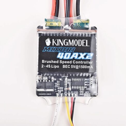 KINGMODEL 40AX2 Dual Way Bidirectional Brushed Electric Speed Controller Mixed Control Brushled 40A ESC 6-15V for Crawler DIY RC Tank Boat Difference Models XT60 Plug in Kuwait