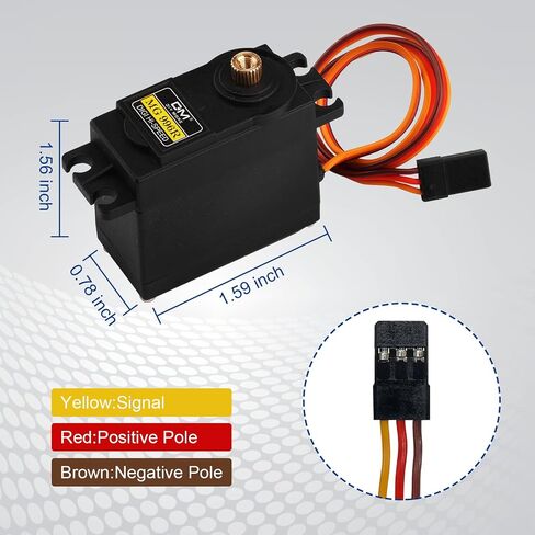 Aideepen [4-Pack] MG996R 55g محرك معزز رقمي بعزم دوران معدني للسيارة الذكية روبوت قارب هليكوبتر DIY in Kuwait