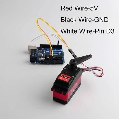 Wishiot DS5160SSG 60kg Servo Motor 180 Degree RC Car Digital Servo Large Torque High Speed Waterproof Servo Metal Gear with 18T Aluminum Servo Arm for Crawler Baja Cars Robotics DIY Projects in Saudi Arabia