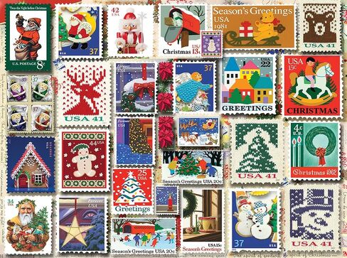 White Mountain Puzzles Christmas Stamps, 1000 Piece Jigsaw Puzzle in Saudi Arabia