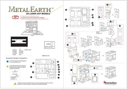 Fascinations Metal Earth Arc De Triomphe 3D Metal Model Kit in Saudi Arabia