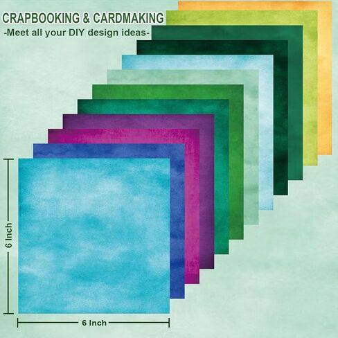 Scrapbook Paper Pad 6"×6", 24 Sheets Scrapbooking Supplies Paper, Patterned Cardstock Paper for Card Making Scrapbook Decoration, Retro Cardstock DIY Paper Craft Supplies, Junk Journal Craft Paper in Kuwait
