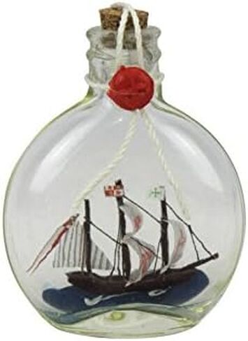 Handcrafted Nautical Decor Santa Maria Model Ship in a Glass Bottle 4" - Ship in a Bottle - Model Boat - N in Saudi Arabia