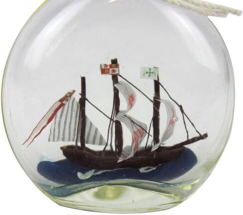 Handcrafted Nautical Decor Santa Maria Model Ship in a Glass Bottle 4" - Ship in a Bottle - Model Boat - N in Saudi Arabia