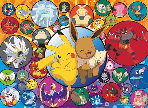 Buffalo Games - Pokemon - Pokemon Alola Region - 100 Piece Jigsaw Puzzle for Families Challenging Puzzle Perfect for Family Time - 100 Piece Finished Size is 15.00 x 11.00 in Saudi Arabia