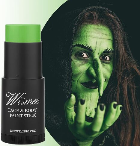 Ogre Green Face Paint Stick, Green Eye Black Stick for Sports, Shrek Costume Gamora Witch Face Paint High Pigmented Paint for Halloween Special Effect Sfx Makeup in Kuwait