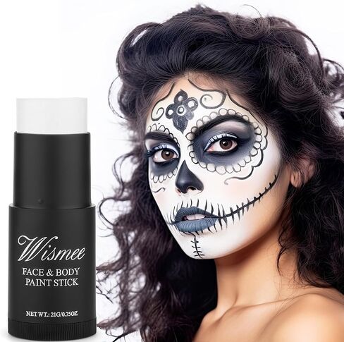 عصا طلاء الوجه باللون الأخضر الفاتح من Wismee، عصا طلاء الجسم مموهة للصيد كريم Gamora Witch طلاء الوجه، مكياج أساس الشحوم، شحم مقاوم للماء للعين الخضراء السوداء للرياضة، مكياج الهالوين SFX التأثيري in Kuwait