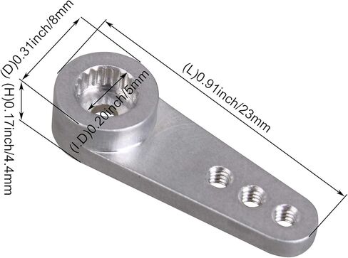ذراع قرن مؤازر معدني فضي 21T TL2366 متوافق مع RC 12G-18G، MD922، MD933 in Kuwait