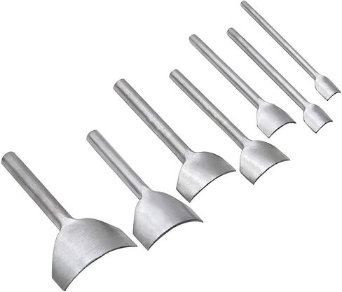 MAFELOE Leather Craft نصف دائري، أدوات تشذيب جلدية مثقوبة، ثقب جلدي، مجموعة لكمة قطع جلدية للأعمال اليدوية اليدوية، حقيبة محفظة بحزام، 10-40 مم in Kuwait