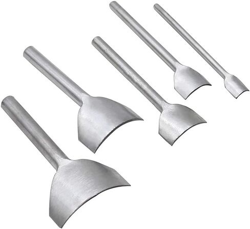 MAFELOE Leather Craft نصف دائري، أدوات تشذيب جلدية مثقوبة، ثقب جلدي، مجموعة لكمة قطع جلدية للأعمال اليدوية اليدوية، حقيبة محفظة بحزام، 10-40 مم in Kuwait