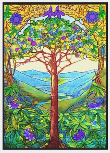 Orenco Originals Tree of Life by Louis Comfort Tiffany Counted Cross Stitch Pattern in Saudi Arabia