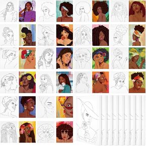 Sherr 20 Pcs Pre Drawn Canvas Floral for Painting for Adults in Saudi Arabia