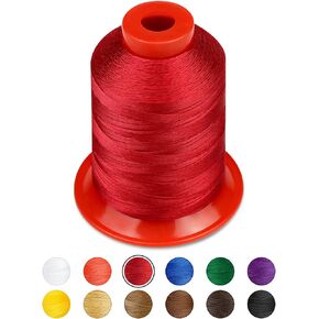 FIVEIZERO Extra Strong Upholstery Thread,White 1000 Meters Bonded Nylon Thread for Denim Leather,Craft,Machine,DIY and Home (1 Pack) CJ
