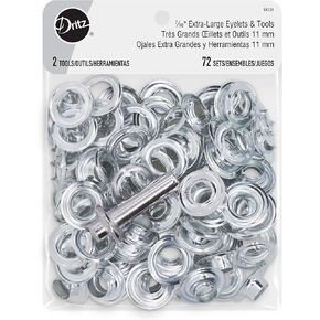 Dritz Extra Tools, Zinc, 72 Sets Eyelets, X-Large 7/16", Nickel Count in Kuwait
