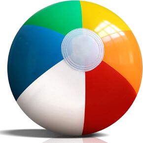 Novelty Place Inflatable Beach Balls - 12 Pack, 8" Diameter, Bright Rainbow Colored, Leak-Proof PVC - Summer Seaside Beach Pool Party School Supplies, Floating Toys for Toddlers, Teenagers