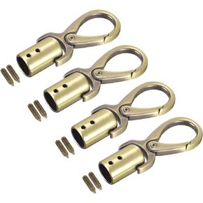 uxcell Cord End Cap, 4Pcs 0.55"/14mm End Cap Barrel Beads Terminators Cord Finding for Tassel Jewelry Making Bag Strap DIY, Silver Tone in Kuwait