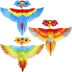 Bird-Wings Parrot Eagle Costume for Kids Headbands as Toddler Boys Dress-Up Jungle Animal Toys Party Favors Gifts