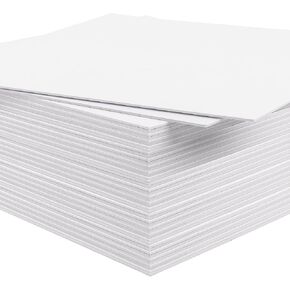 Mat Board Center, Pack of 50 6x8 White Uncut Mat Boards Backing Boards, 4-Ply Thickness, Great for Pictures, Frames, Crafts, Prints
