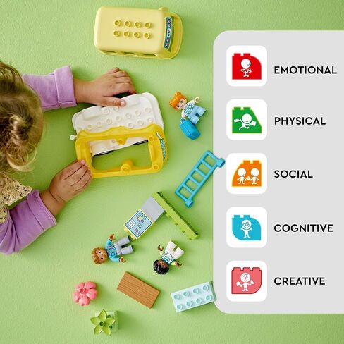 مجموعة ألعاب البناء التعليمية STEM 10988 من LEGO DUPLO Town Bus Ride للأطفال في مرحلة ما قبل المدرسة، والأولاد والبنات من عمر عامين فما فوق، والتعلم عن ركوب الحافلة إلى الرعاية النهارية وتكوين الأصدقاء in Saudi Arabia