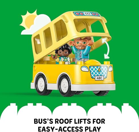 مجموعة ألعاب البناء التعليمية STEM 10988 من LEGO DUPLO Town Bus Ride للأطفال في مرحلة ما قبل المدرسة، والأولاد والبنات من عمر عامين فما فوق، والتعلم عن ركوب الحافلة إلى الرعاية النهارية وتكوين الأصدقاء in Saudi Arabia