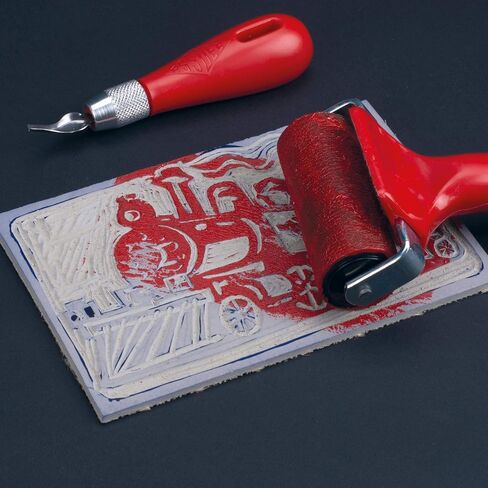ESSDEE Ink Roller 5.90 Inch - Heavy Duty EPDM 70 Shore Hard Rubber Surface Brayer - Aluminium Core - Block Printing, Scrapbooking, Laminating Industrial Processes in Kuwait
