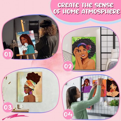 Sherr 20 Pcs Pre Drawn Canvas Floral for Painting for Adults in Kuwait