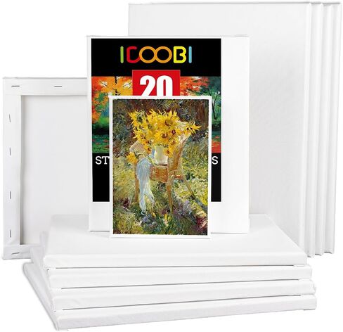 20 Pack Stretched Canvases-4Packs of 4x4,5x7,8x10,9x12,11x14 in Kuwait