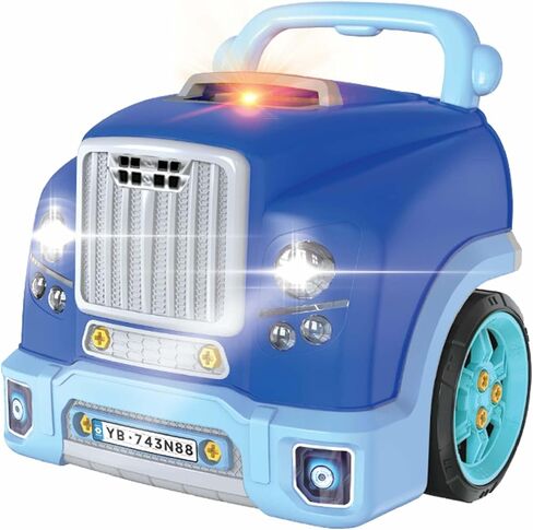 Motor Car Engine Workshop - Blue - Take Apart & Rebuild Mechanical Toy, Battery-Powered, Lights & Sound Effects, Kids Ages 3+ in Kuwait