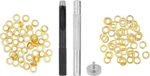 Mandala Crafts 1/8 Inch Assorted Metal Grommets Eyelets Kit with Tools in Kuwait